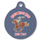 Western Ranch Round Pet ID Tag - Large - Front