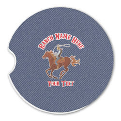 Western Ranch Sandstone Car Coaster - Single (Personalized)