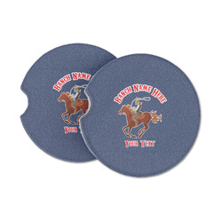 Western Ranch Sandstone Car Coasters (Personalized)
