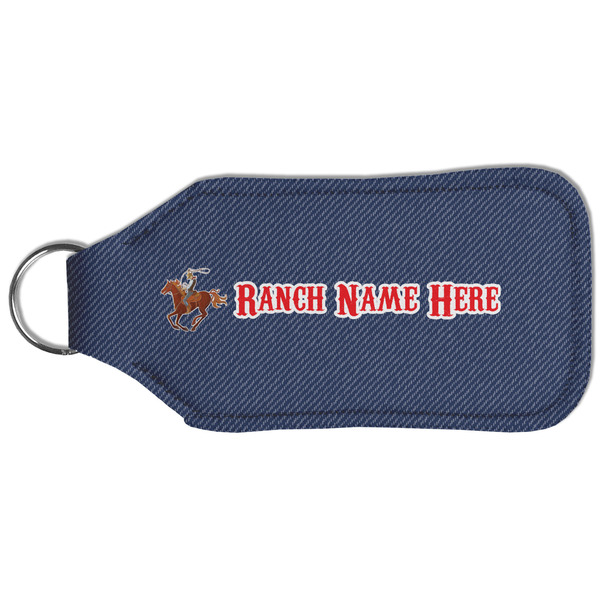 Western Ranch Sanitizer Holder Keychain - Large (Back)