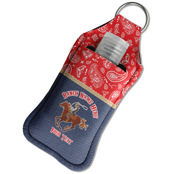 Western Ranch Sanitizer Holder Keychain - Large in Case