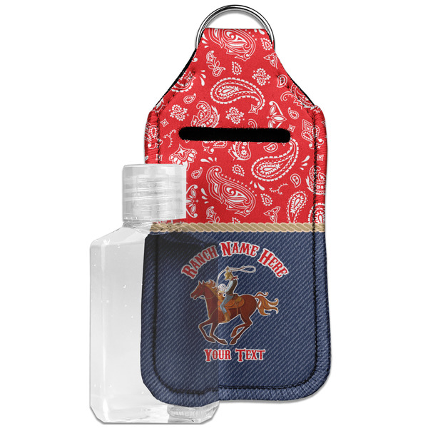 Western Ranch Sanitizer Holder Keychain - Large with Case