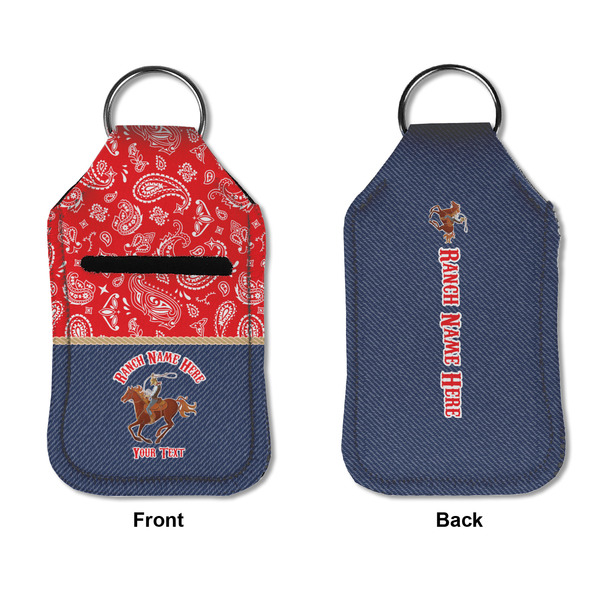Western Ranch Sanitizer Holder Keychain - Small APPROVAL (Flat)