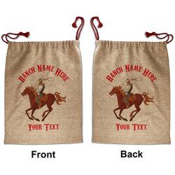 Western Ranch Santa Sack - Front & Back (Personalized)