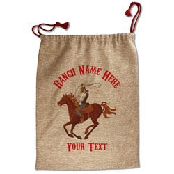 Western Ranch Santa Sack - Front (Personalized)
