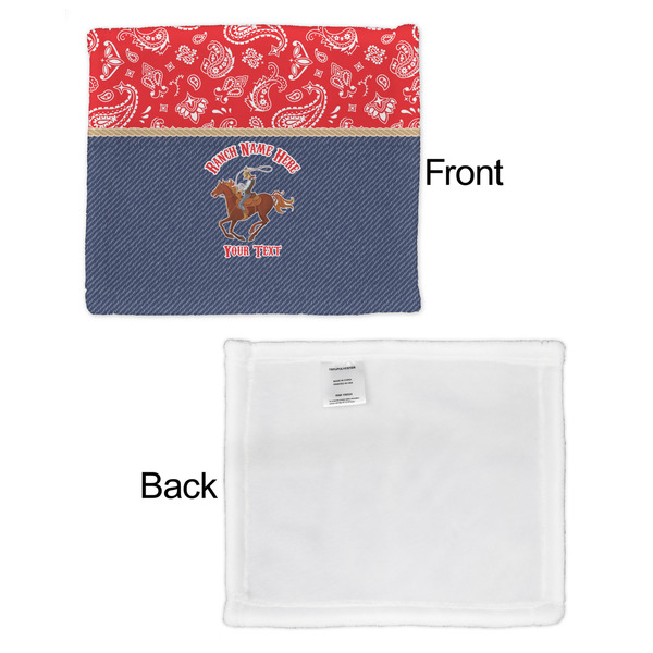 Western Ranch Security Blanket - Front & White Back View