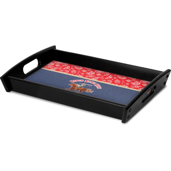 Western Ranch Serving Tray Black - Corner