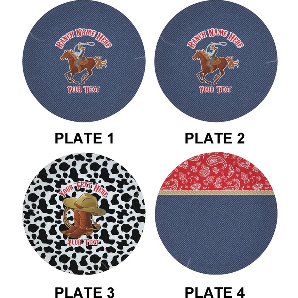 Western Ranch Set of Appetizer / Dessert Plates (Approval)