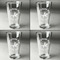 Western Ranch Set of Four Engraved Beer Glasses - Individual View