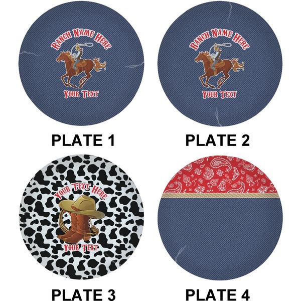 Western Ranch Set of Lunch / Dinner Plates (Approval)