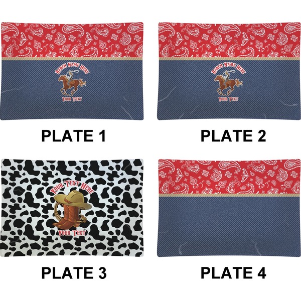 Western Ranch Set of Rectangular Appetizer / Dessert Plates (Approval)