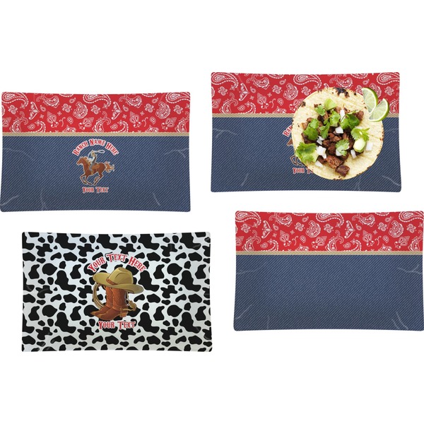 Western Ranch Set of Rectangular Dinner Plates