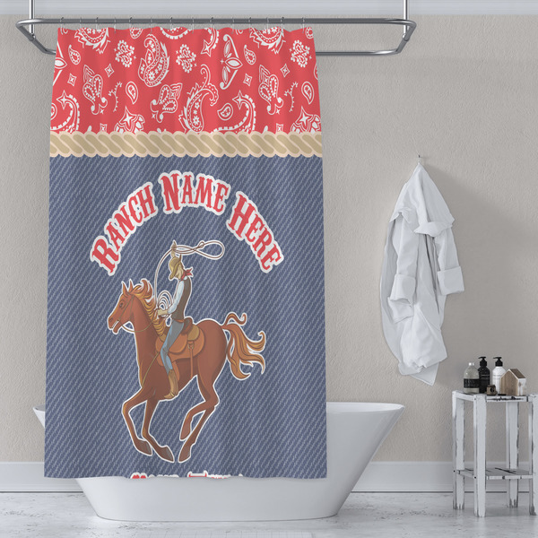 Western Ranch Shower Curtain Lifestyle