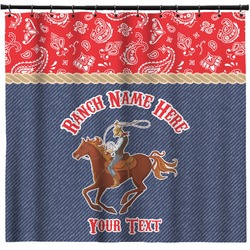 Western Ranch Shower Curtain - 69"x70" w/ Name or Text