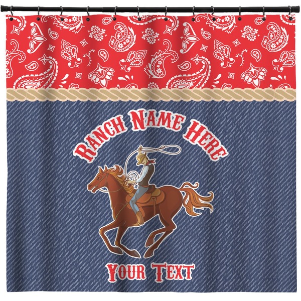 Custom Western Ranch Shower Curtain - 71" x 74" (Personalized)