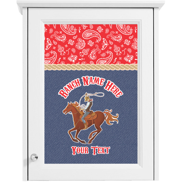Western Ranch Single White Cabinet Decal
