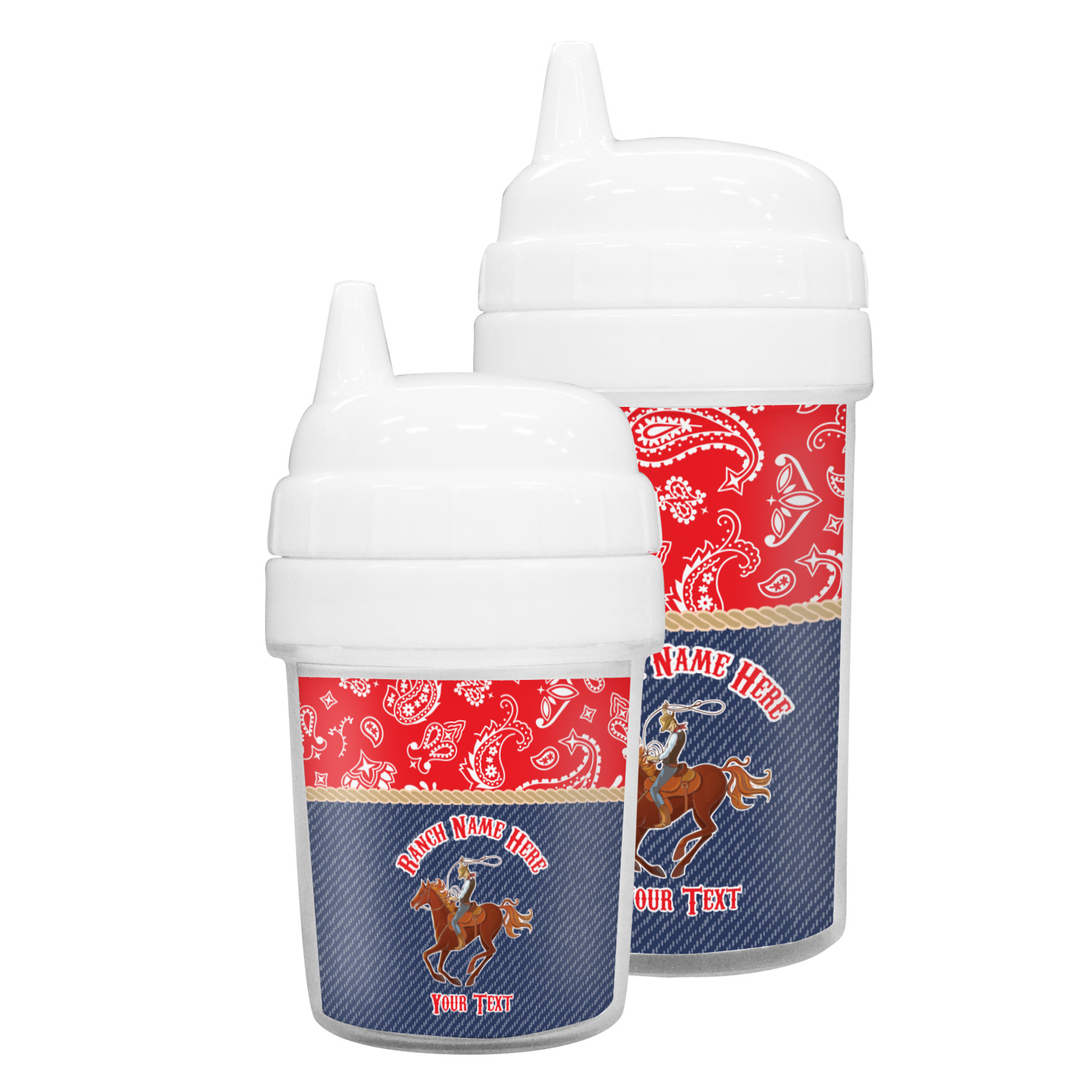 Custom Western Ranch Sippy Cup (Personalized) YouCustomizeIt