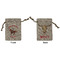 Western Ranch Small Burlap Gift Bag - Front & Back (Personalized)