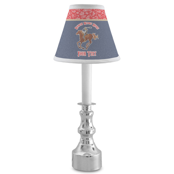 Western Ranch Small Chandelier Lamp - LIFESTYLE (on candle stick)