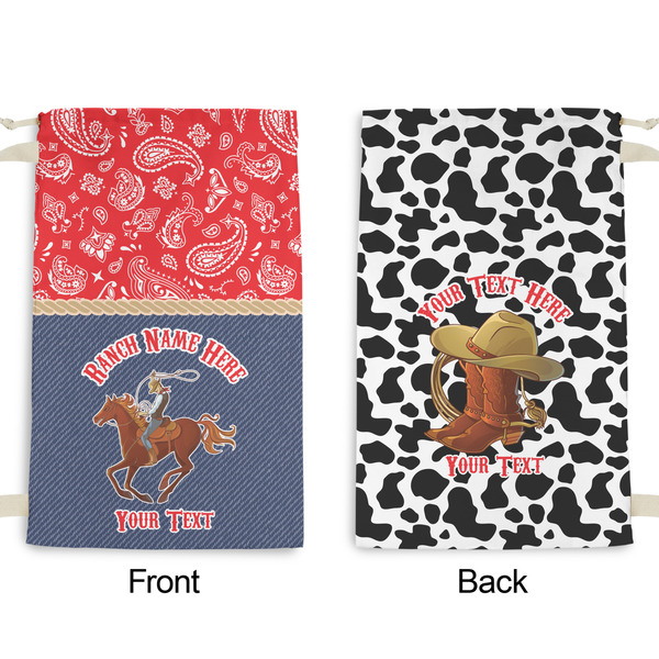 Western Ranch Small Laundry Bag - Front & Back View