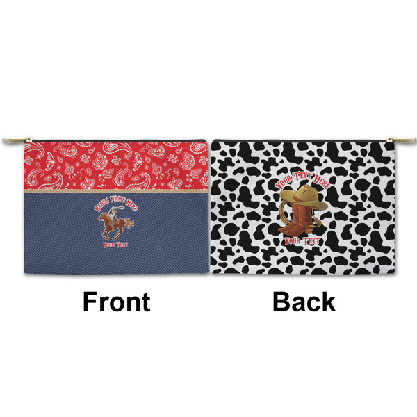 Western Ranch Small Zipper Pouch Approval (Front and Back)