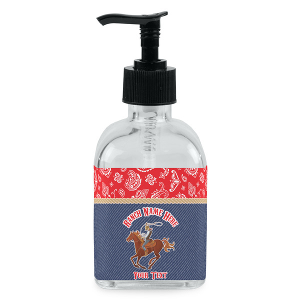 Custom Western Ranch Glass Soap & Lotion Bottle - Single Bottle (Personalized)