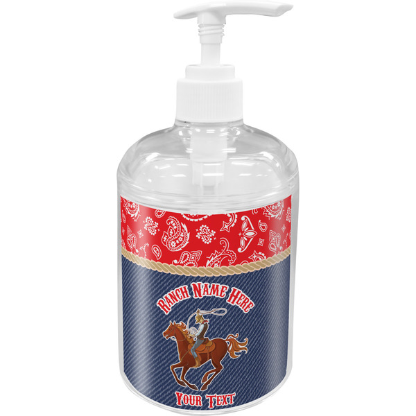 Custom Western Ranch Acrylic Soap & Lotion Bottle (Personalized)