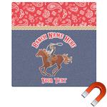 Western Ranch Square Car Magnet - 6" (Personalized)