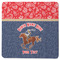 Western Ranch Square Rubber Backed Coaster (Personalized)