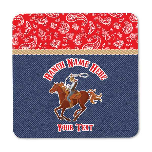 Western Ranch Square Fridge Magnet - FRONT