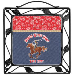 Western Ranch Square Trivet (Personalized)