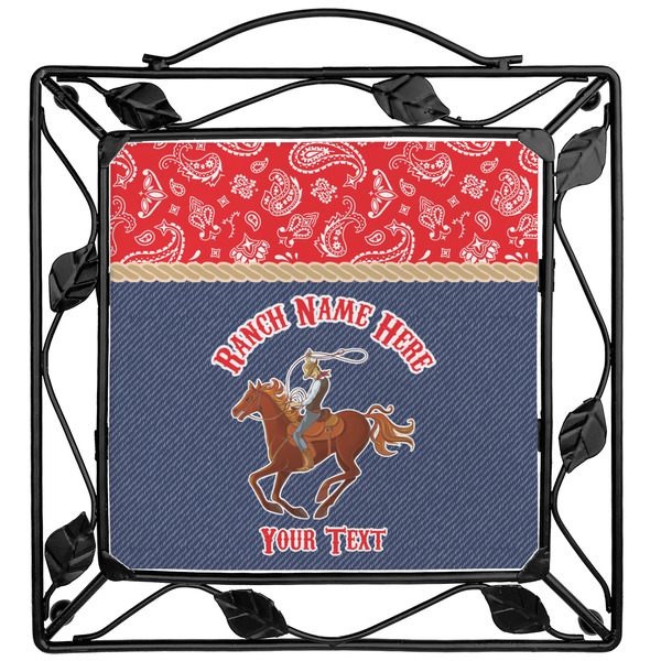 Custom Western Ranch Square Trivet (Personalized)