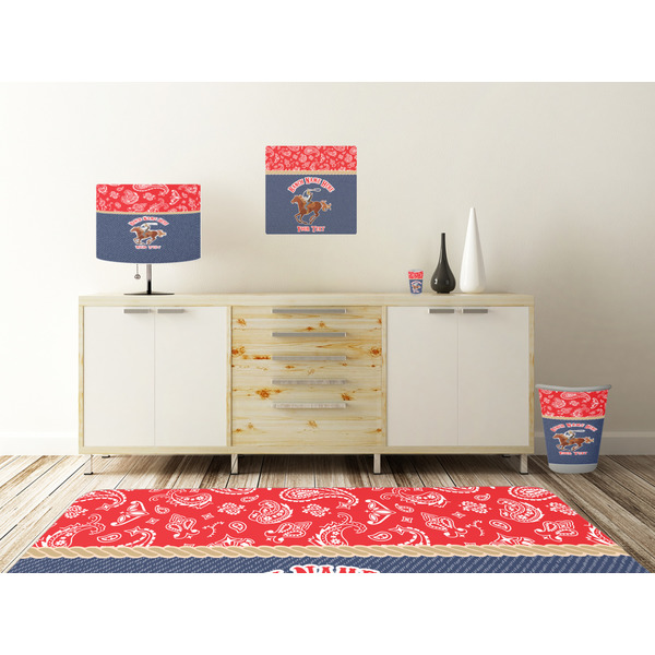 Western Ranch Square Wall Decal Wooden Desk