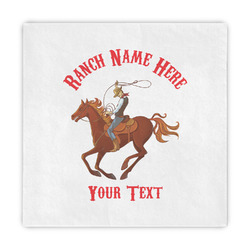 Western Ranch Standard Decorative Napkins (Personalized)