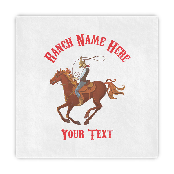 Custom Western Ranch Standard Decorative Napkins (Personalized)