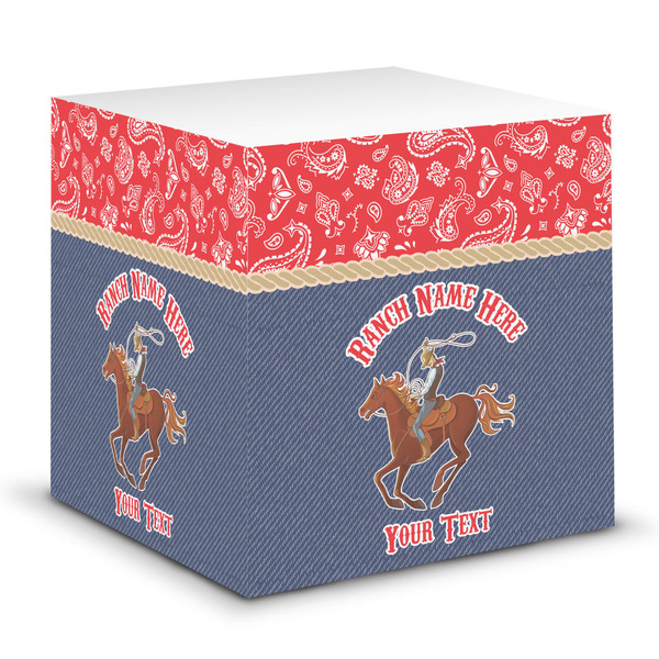 Custom Western Ranch Sticky Note Cube (Personalized)