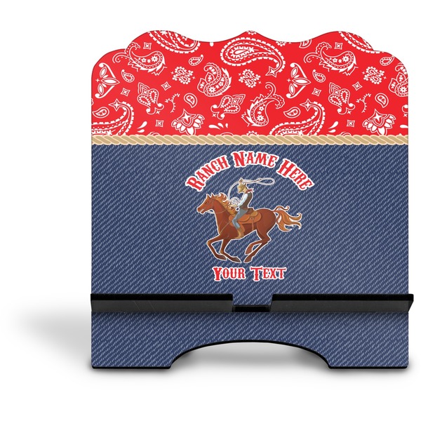 Western Ranch Stylized Tablet Stand - Front without iPad