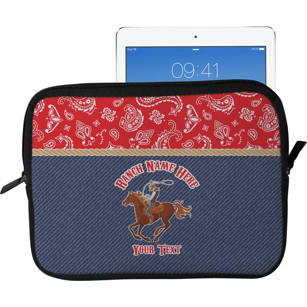 Custom Western Ranch Tablet Case / Sleeve - Large (Personalized)