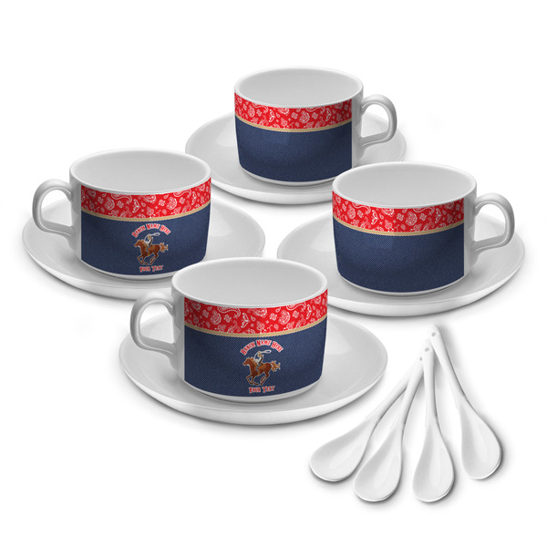 Custom Western Ranch Tea Cup - Set of 4 (Personalized)