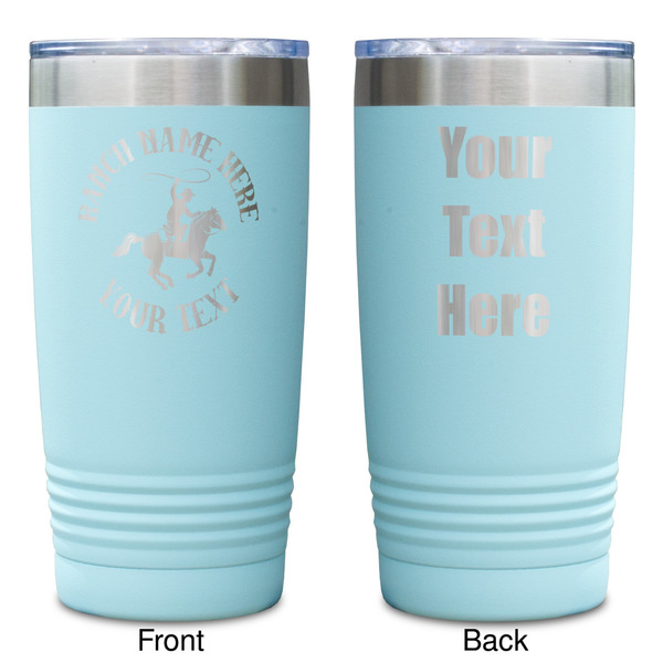 Western Ranch Teal Polar Camel Tumbler - 20oz -Double Sided - Approval