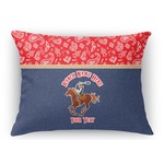 Western Ranch Rectangular Throw Pillow Case (Personalized)