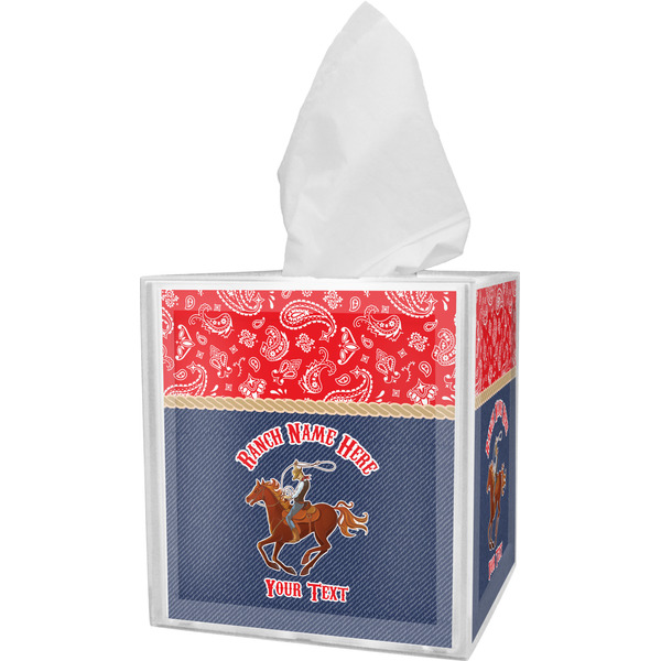 Custom Western Ranch Tissue Box Cover (Personalized)
