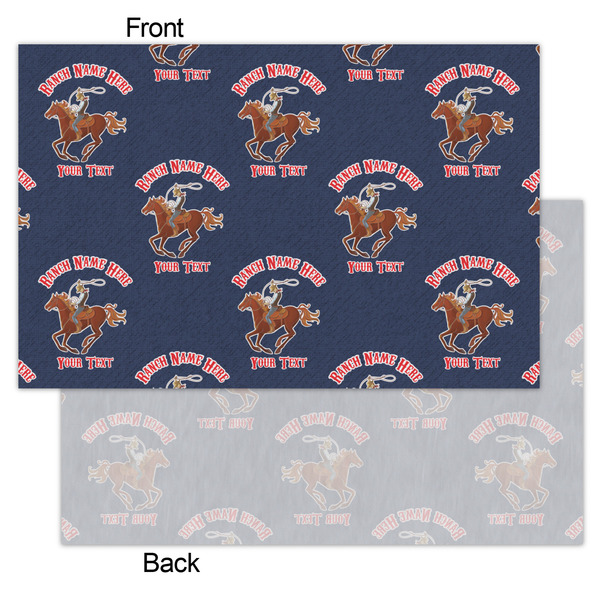 Western Ranch Tissue Paper - Lightweight - Small - Front & Back