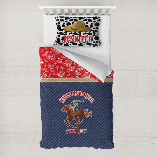 Custom Western Ranch Toddler Bedding w/ Name or Text