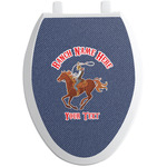 Western Ranch Toilet Seat Decal - Elongated (Personalized)