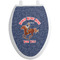 Western Ranch Toilet Seat Decal - Elongated (Personalized)