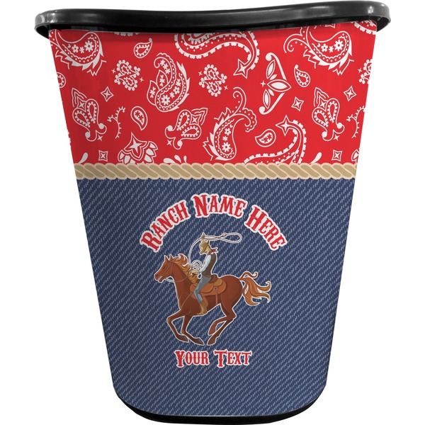Western Ranch Trash Can Black
