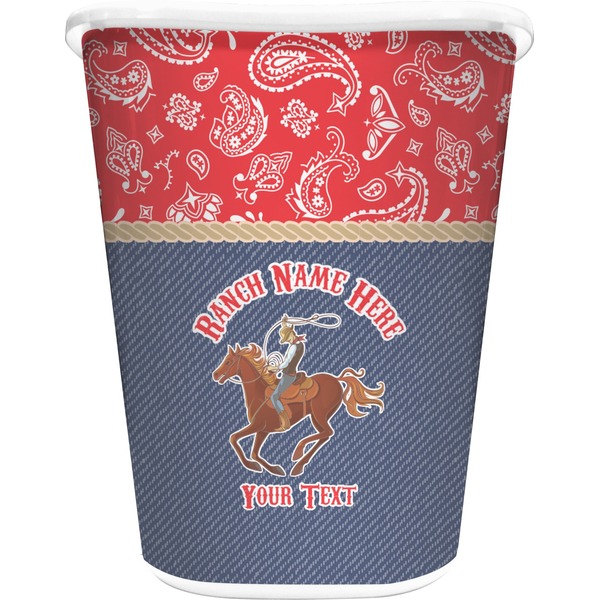 Custom Western Ranch Waste Basket (Personalized)