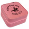 Western Ranch Travel Jewelry Boxes - Leather - Pink - Angled View