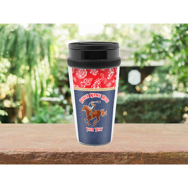 Western Ranch Travel Mug Lifestyle (Personalized)